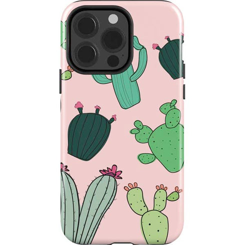 Cactus Print iPhone 15 Pro Impact Case